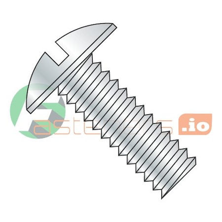 #8-32 X 1-3/8 In Slotted Truss Machine Screw, Zinc Plated Steel, 4000 PK